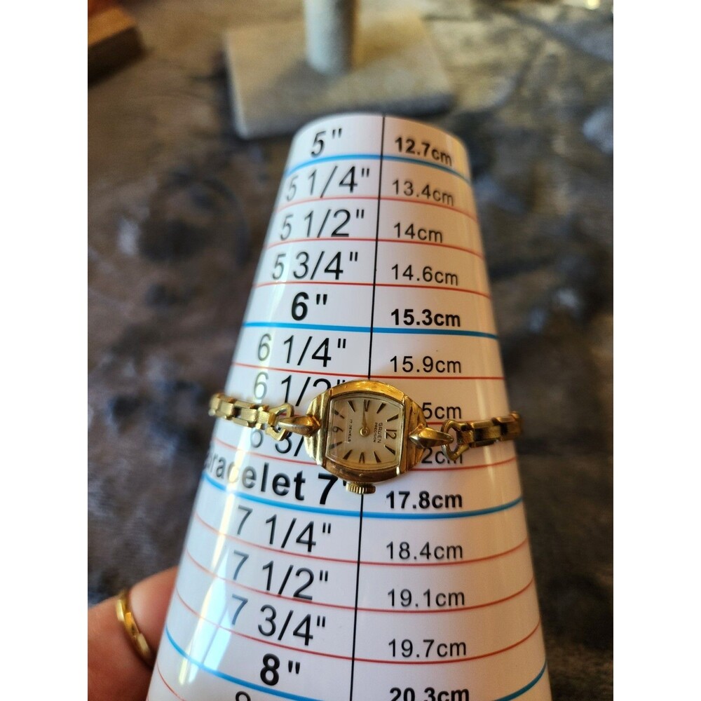 Gruen Ladies Wrist Watch Wind Up 17 Jewel 10k Gold Filled Vintage - Picture 5 of 7